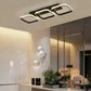 Lustra LED VERTEX 34W, 3 Patrate, Liniara, lumina Rece/Calda/Neutra, Neagra