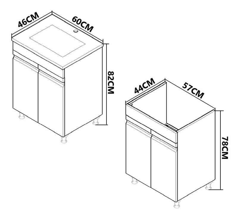 SERIA 886 - MOBILIER BAIE 60CM MDF ALB+LAVOAR GRANIT DUBAI-3