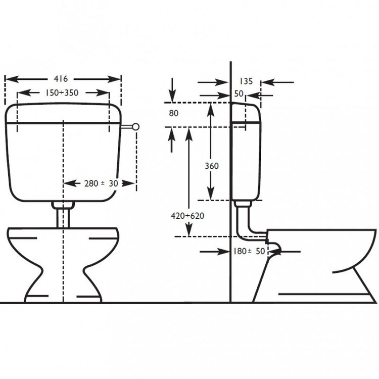 Rezervorul pentru WC R5 monobloc