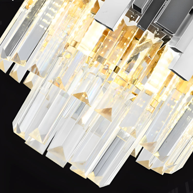 Candelabru Cristal BLOIS Nobile 5xE14, Diametru 40cm, Argintiu, Inaltime Reglabila