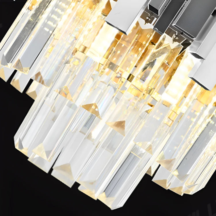 Candelabru Cristal BLOIS Eleganza 8xE14, Diametru 48 cm, Argintiu, Inaltime Reglabila
