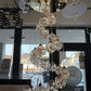 Candelabru Cristal LED KILKENNY Culmino, 144W, Lumina Neutra, Diametru 60cm, Auriu