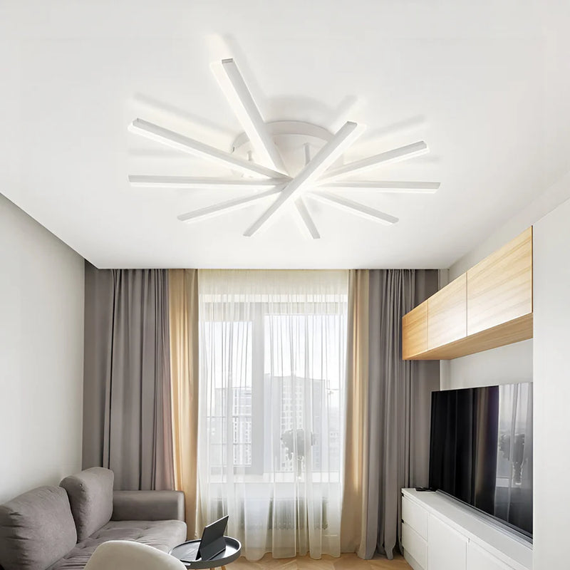 Lustra LED cu telecomanda ZOE, 67W, lumina Rece/Calda/Neutra, Dimabila, Alb-2