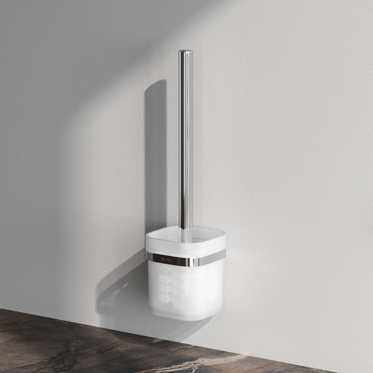 A8f33300 - FUNC Perie Wc + Suport sticla Crome+Alb Mat AM&PM-1