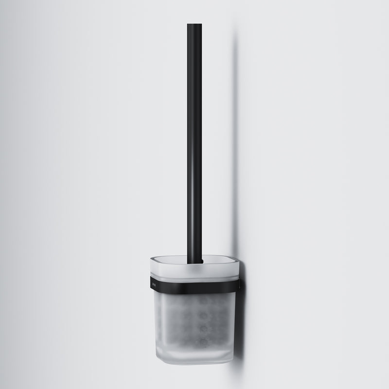 A8F33322 - FUNC Perie WC + Suport Sticla Negru Mat + Alb Mat AM&PM-3