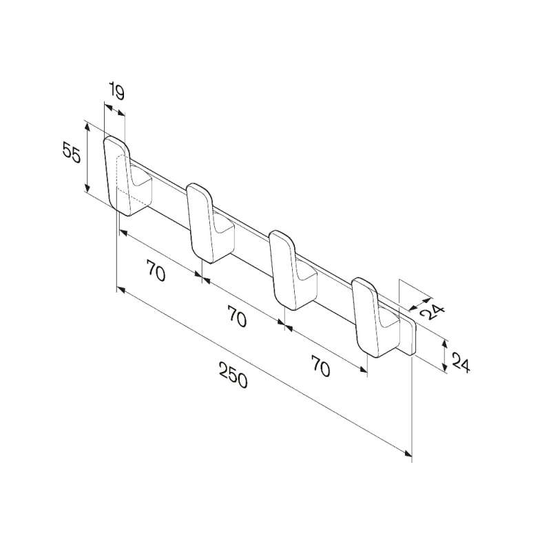 A8F35922 - FUNC Cuier cu 4 agatatori negru mat AM&PM-8