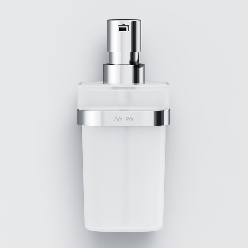 A8F36900 - Suport Sticla Sapun lichid alb mat/crome AM&PM-4