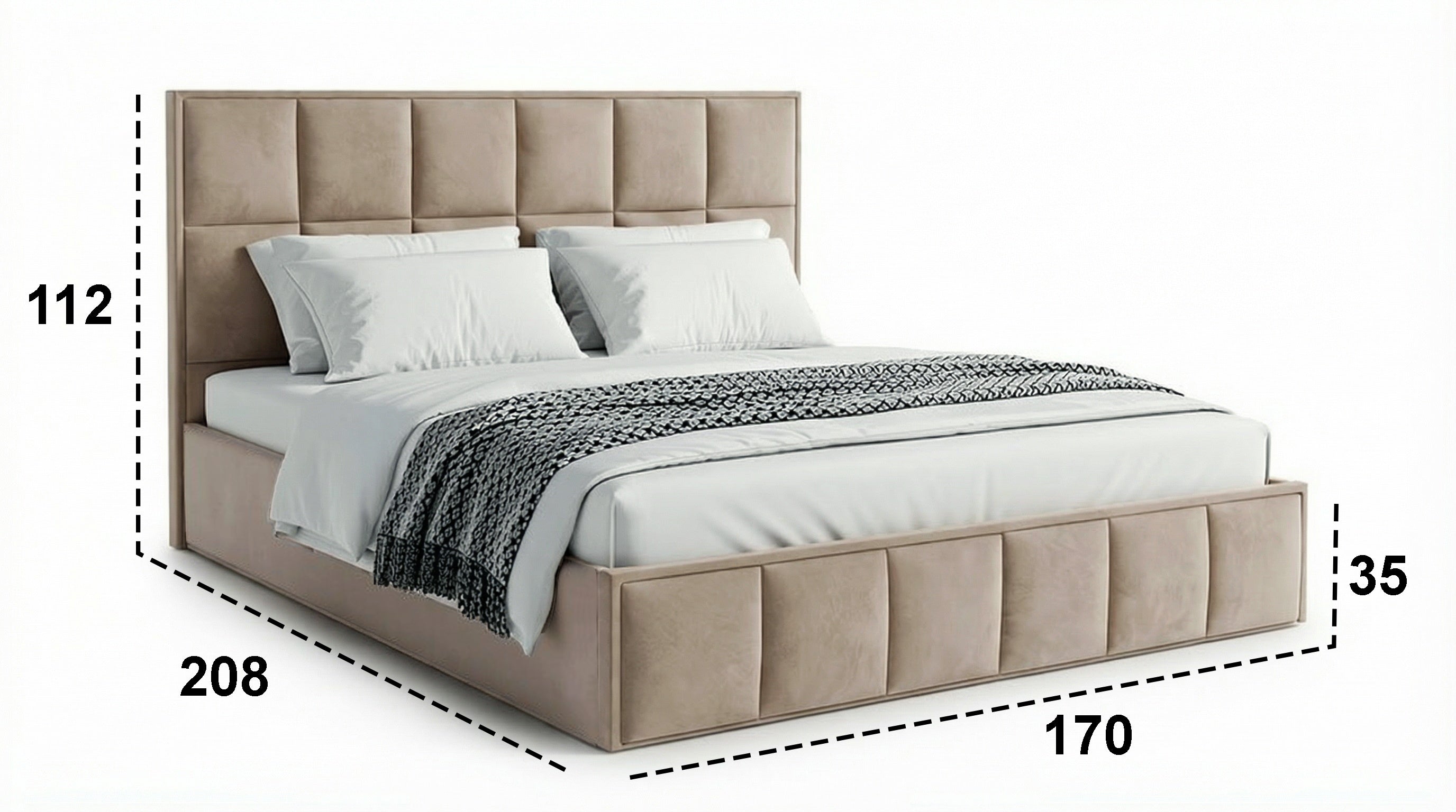 Pat Alegra, 160x200 cm, suport saltea din PAL