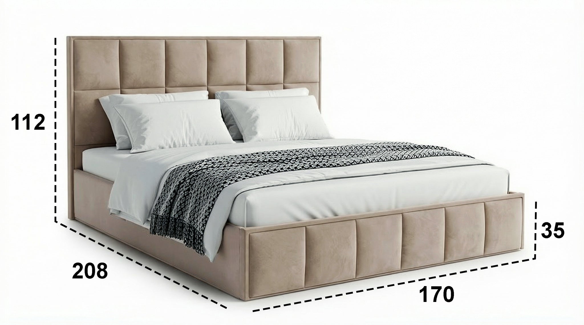 Pat Alegra, 160x200 cm, suport saltea din PAL