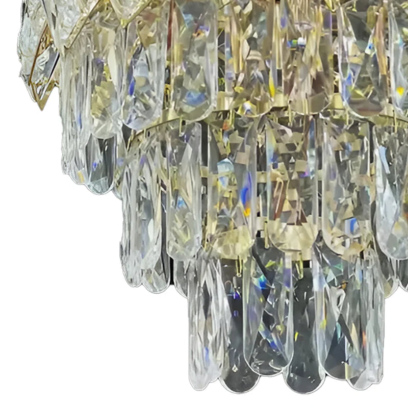 Candelabru Cristal WINDSOR Petito 3xE27, Diametru 30cm, Auriu Lucios, Inaltime Reglabila-3