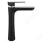 Algeo Square Black/Chrome - Baterie stativa pentru lavoar inalt, negru/crom