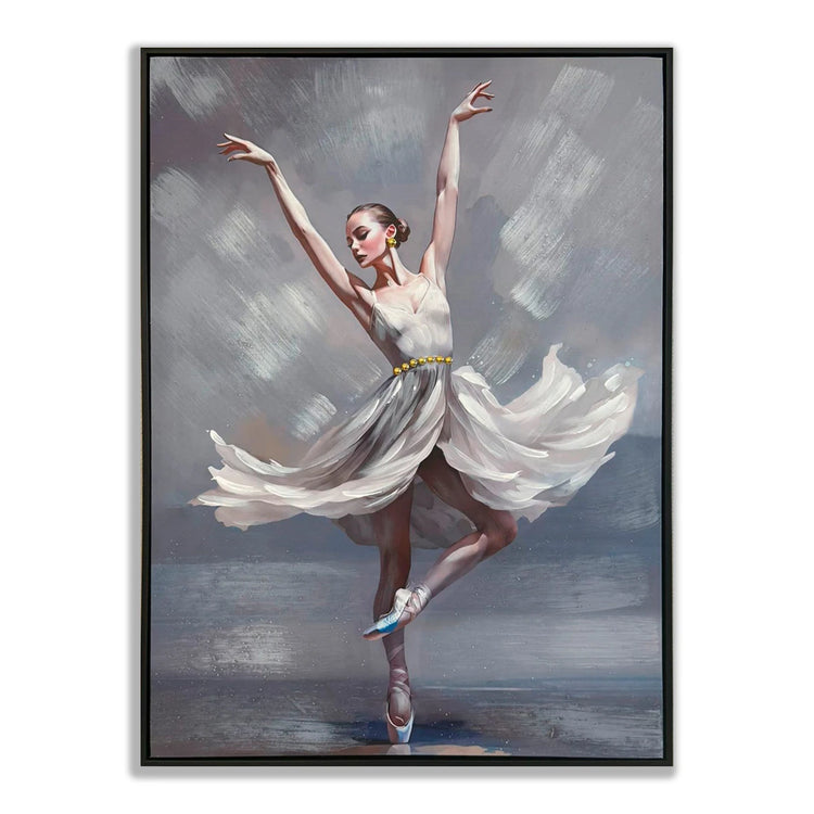 Tablou Canvas Modern Balet, Pictat Manual, cu Ramă PS