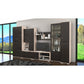 Bibliotecă living Gabriela, 370 cm, Wenge Sonoma