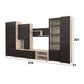 Bibliotecă living Gabriela, 370 cm, Wenge Sonoma