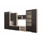 Bibliotecă living Gabriela, 370 cm, Wenge Sonoma