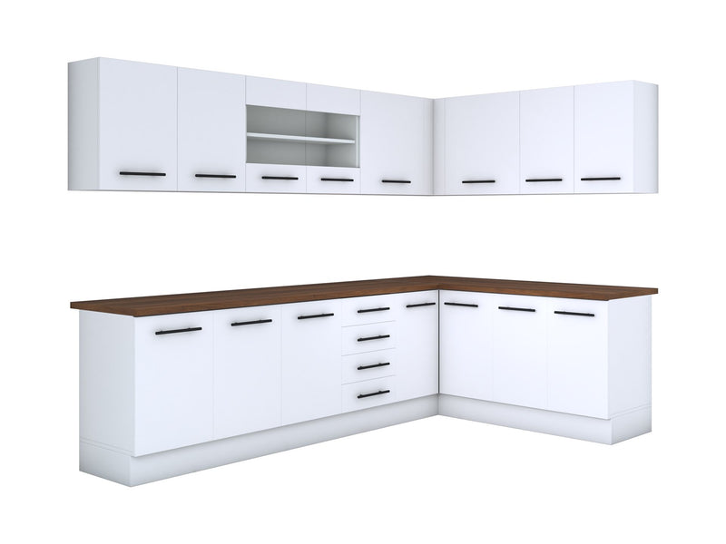 Bucatarie de colt Alfa, Cu vitrina, Blat termic 280x180cm-8