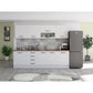 Bucatarie Alfa, 260cm, cu vitrina si blat termic