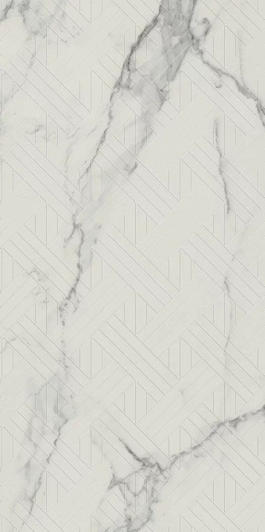 Faianta Carrastone White REKT Dekor mat 29.8x59.8 1.6