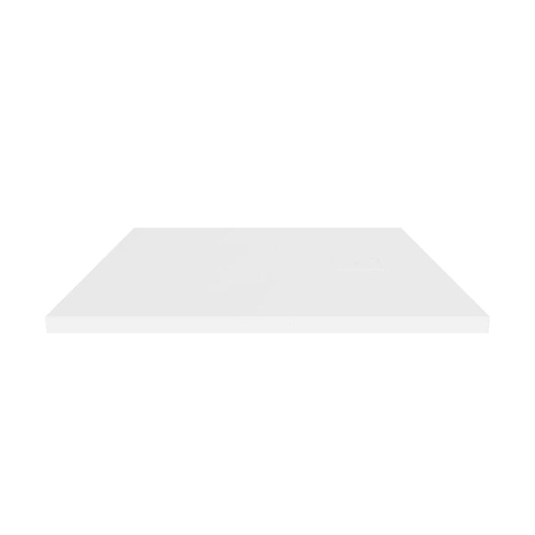 Cadita de dus patrata 90x90 cm, slim 3 cm, alb lucios