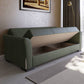 Canapea extensibila cu 3 locuri Mina, Verde/Crem