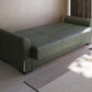 Canapea extensibila cu 3 locuri Mina, Verde/Crem