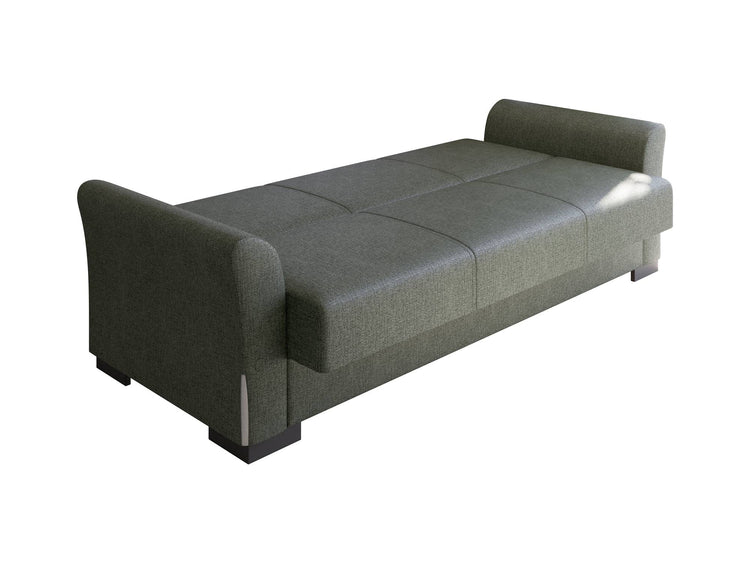 Canapea extensibila cu 3 locuri Mina, Verde/Crem