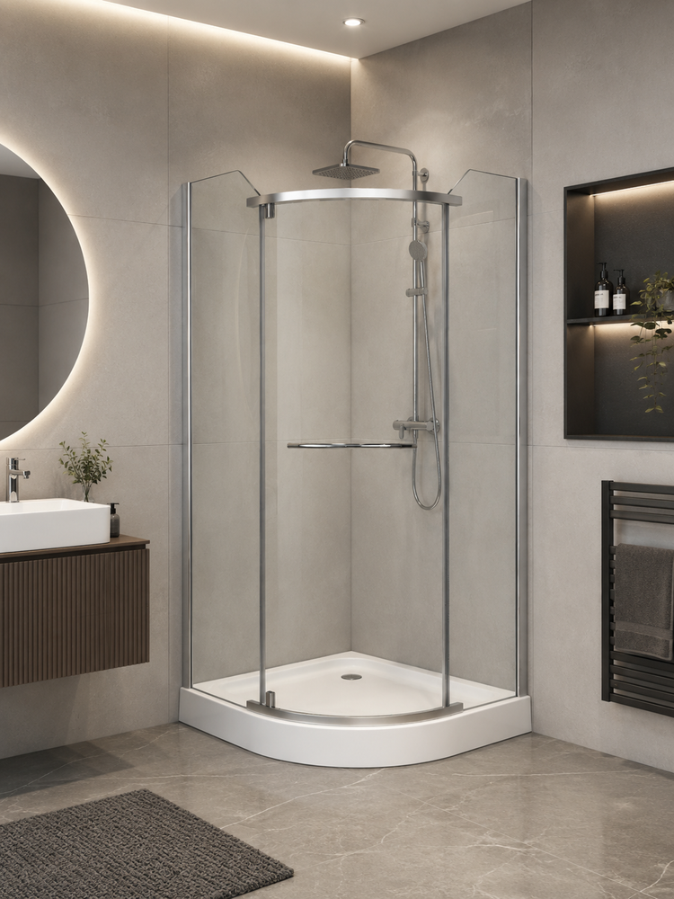Cabina dus 90x90cm Semirotunda S012