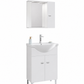 ECO 839+199LED - BAZA MOBILIER 2USI ALB + LAVOAR CERAMIC 55CM + OGLINDA CU DULAP