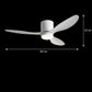 Lustra LED Ventilator VENTIS cu Telecomanda, 21 W, D80cm, Lumina Rece/Neutra/Calda, Metal si Plastic, Alb