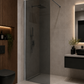 Paravan Dus Walk-In Fumuriu, 70x200 cm, Sticla Securizata 8 mm, Profil Cromat
