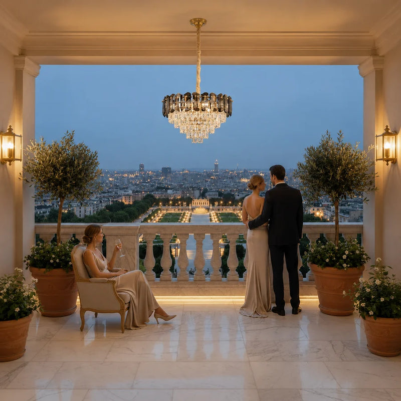 Candelabru Cristal AURUM Petito 3xE14, Diametru 30cm, Inaltime 28cm, Auriu Lucios, Inaltime Reglabila, Design Elegant-4