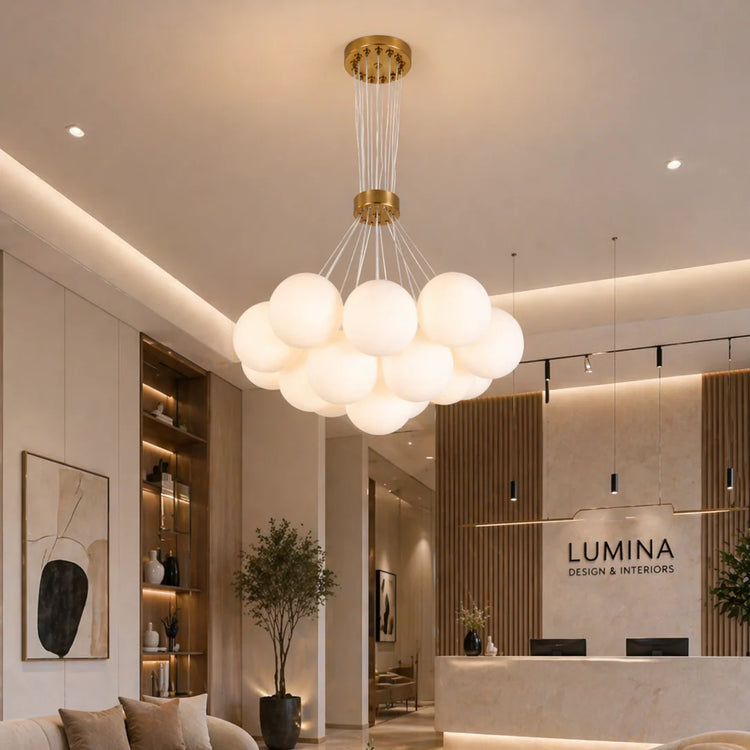 Lustra MODERNA LOFT Bagliore, Glob, 13xE27, Inaltime Reglabila, Auriu