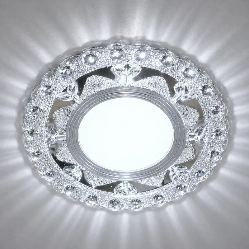 Spot LED ORBITA, 5W, Rotund, Lumina Rece + RGB, Alb, Rasina si Sticla-5