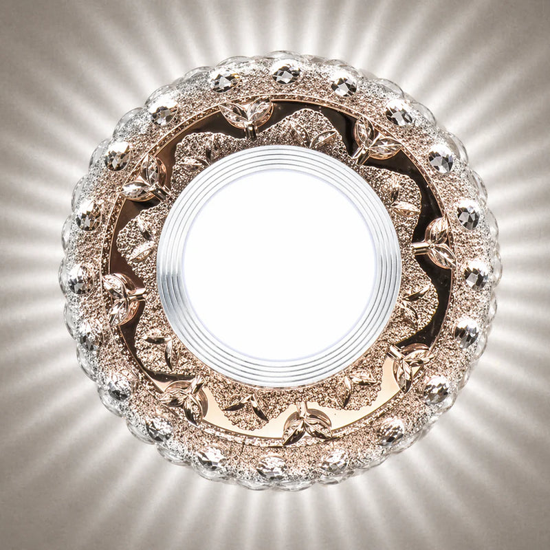 Spot LED ORBITA, 5W, Rotund, Lumina Rece / Calda, Bronz Antichizat, Rasina si Sticla-5