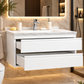 SERIA 786 100CM - Mobilier Baie Suspendat ALB 2 SRT, Lavoar Ceramic