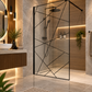 PB04/9X - 90X195CM - Paravan dus sticla 8mm, transparenta/model, rama neagra