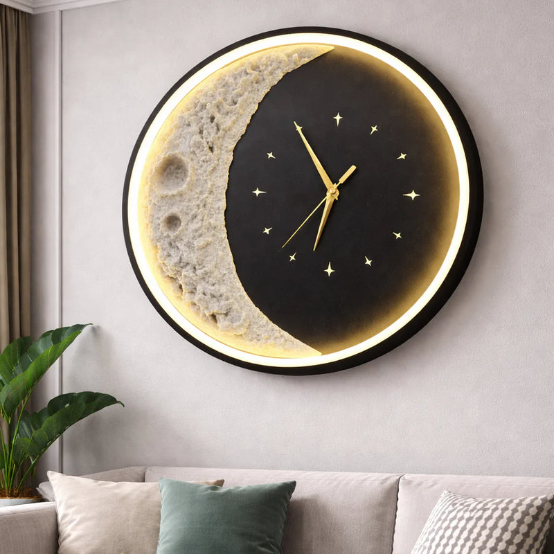 Aplica LED Decorativa Luna Diametru 40CM Lumina Rece/Neutra/Calda Black-2