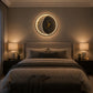 Aplica LED Decorativa Luna Diametru 40CM Lumina Rece/Neutra/Calda Black