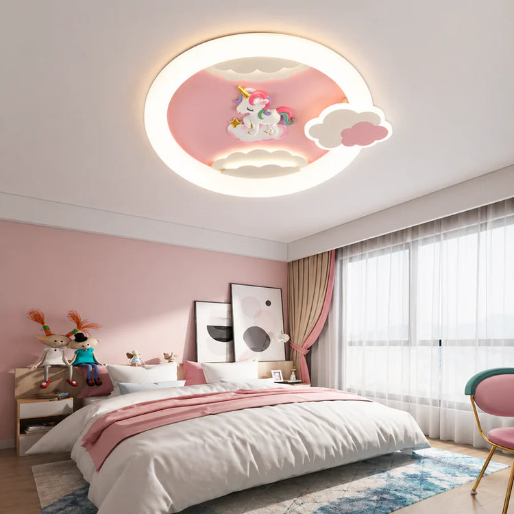 Lustra LED cu telecomanda 71W, Diametru 50cm, lumina Rece/Calda/Neutra, Roz