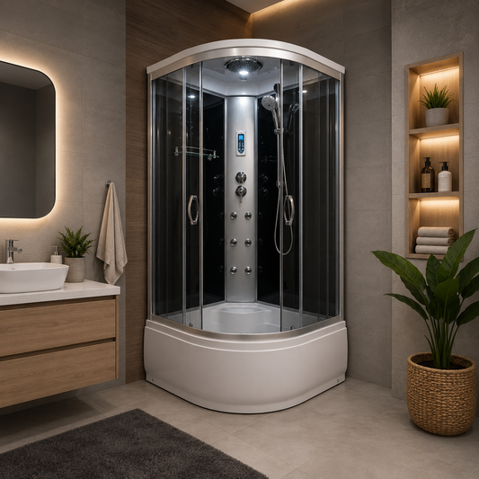 Cabina de dus cu hidromasaj Caraibe, 90 x 90 x 215 cm