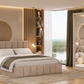 Dormitor Ina cu oglinda cappuccino/pin 150cm + saltea 160x200x20cm
