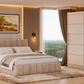 Dormitor Sara fara oglinda cappuccino/alb 200cm + saltea 160x200x20cm