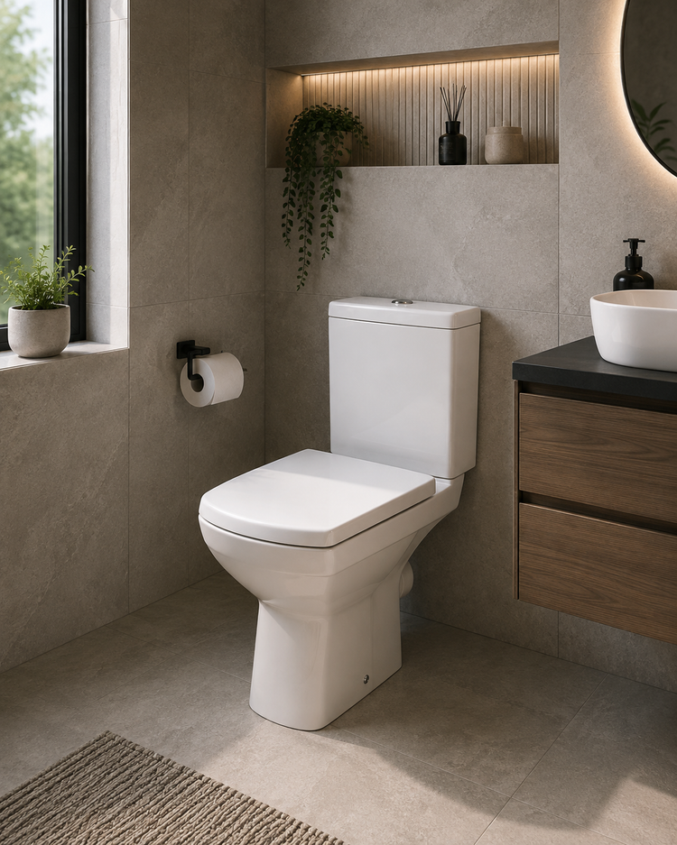Set Wc Cersanit Carina Clean On, Scurgere Laterala