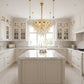Candelabru Cristal FLEUR Nobile 5xE14, Diametru 40cm, Inaltime 30cm, Auriu Lucios, Inaltime Reglabila, Design Elegant