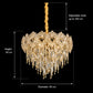 Candelabru Cristal FLEUR Nobile 5xE14, Diametru 40cm, Inaltime 30cm, Auriu Lucios, Inaltime Reglabila, Design Elegant