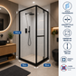 Cabina Dus Sticla 7.6mm, Transparent, 90x90x195cm