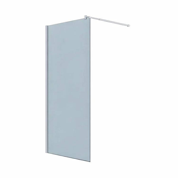 Paravan Dus, 120x195cm Sticla Fumurie 8mm, Rama Crom