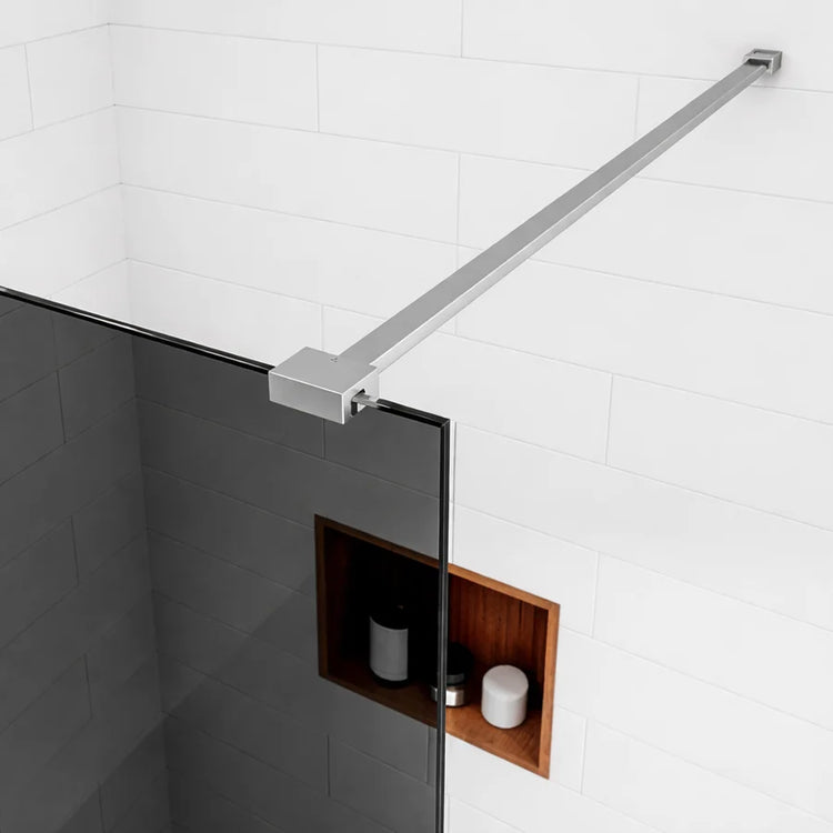Paravan Dus, 120x195cm Sticla Fumurie 8mm, Rama Crom