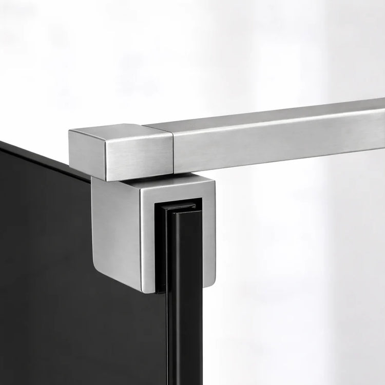 Paravan Dus, 120x195cm Sticla Fumurie 8mm, Rama Crom