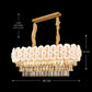 Candelabru Cristal PETAL Regalis 12xE14, 80x30 cm, Auriu, Inaltime Reglabila, Metal si Cristal